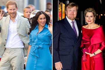 Harry y Meg RECHAZADOS por la familia real holandesa en su primer viaje al extranjero después de desviarse del Reino Unido 