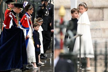 La princesa Charlotte 'gemelas' con Kate Middleton en trajes de coronación a juego